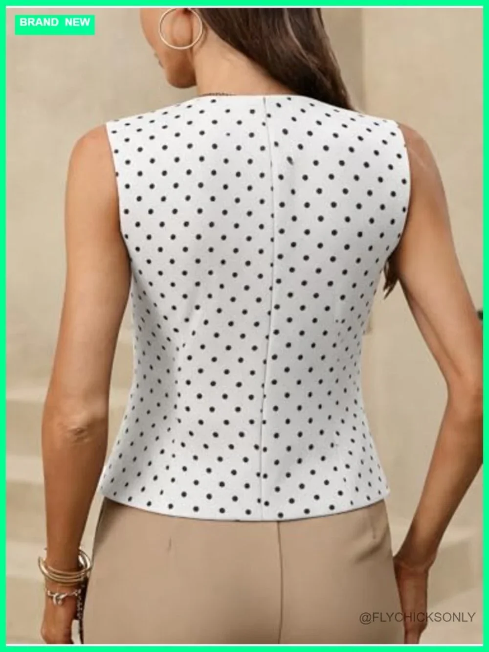Women's High Stretch Knit Vest Sleeveless V-Neck Button Down Business Casual